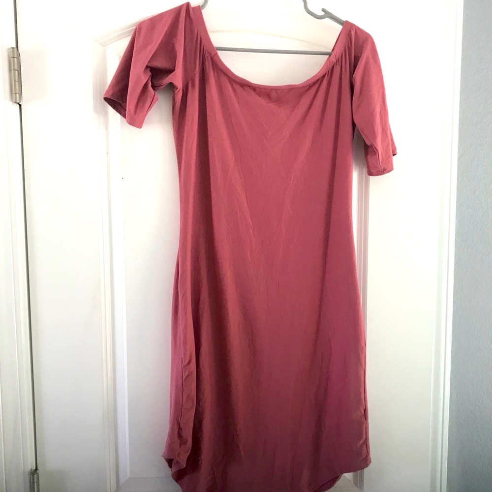 One love off the shoulder dress